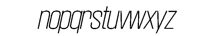 SwisspostersVAR ThinItalic Instance Font LOWERCASE