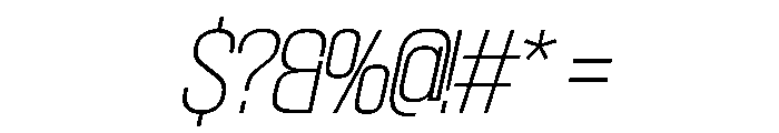 SwisspostersVAR ThinTallItalic Instance Font OTHER CHARS