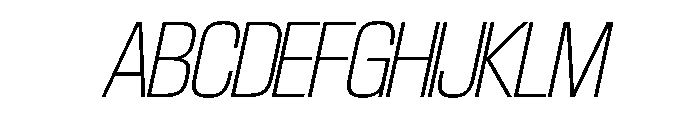 SwisspostersVAR ThinTallItalic Instance Font UPPERCASE