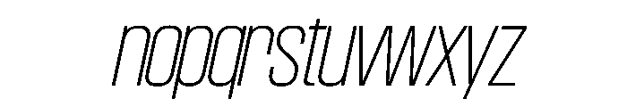 SwisspostersVAR ThinTallItalic Instance Font LOWERCASE