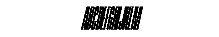 SwisspostersVAR UltraCondensedBlackItalic Instance Font UPPERCASE