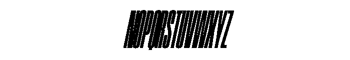SwisspostersVAR UltraCondensedBlackTallItalic Instance Font UPPERCASE