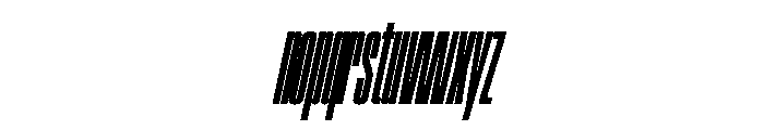 SwisspostersVAR UltraCondensedBlackTallItalic Instance Font LOWERCASE