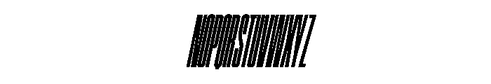 SwisspostersVAR UltraCondensedBoldItalic Instance Font UPPERCASE