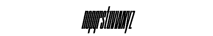 SwisspostersVAR UltraCondensedBoldItalic Instance Font LOWERCASE