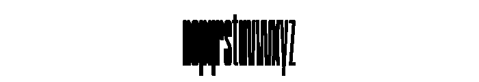 SwisspostersVAR UltraCondensedBoldTall Instance Font LOWERCASE