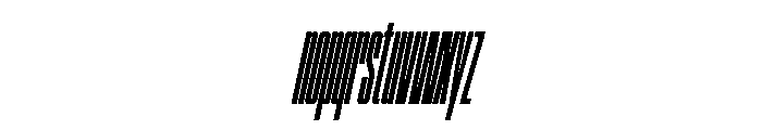 SwisspostersVAR UltraCondensedBoldTallItalic Instance Font LOWERCASE