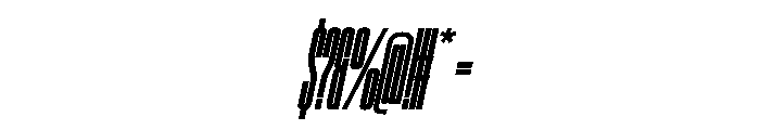 SwisspostersVAR UltraCondensedExtraBoldItalic Instance Font OTHER CHARS