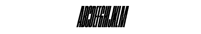 SwisspostersVAR UltraCondensedExtraBoldItalic Instance Font UPPERCASE