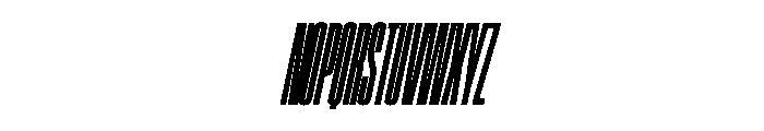 SwisspostersVAR UltraCondensedExtraBoldItalic Instance Font UPPERCASE