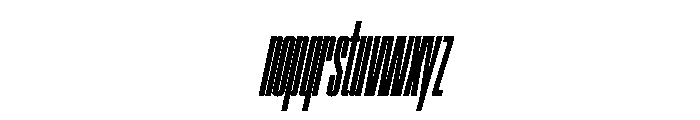 SwisspostersVAR UltraCondensedExtraBoldItalic Instance Font LOWERCASE