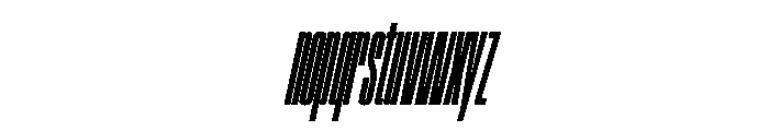 SwisspostersVAR UltraCondensedExtraBoldTallItalic Instance Font LOWERCASE