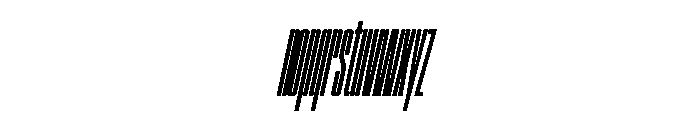 SwisspostersVAR UltraCondensedSemiBoldTallItalic Instance Font LOWERCASE