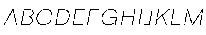 Swiza ExtraLightItalic Font UPPERCASE