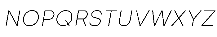 Swiza ExtraLightItalic Font UPPERCASE