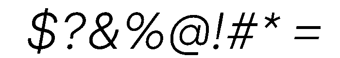Swiza LightItalic Font OTHER CHARS