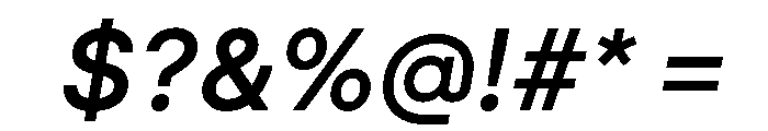 Swiza MediumItalic Font OTHER CHARS