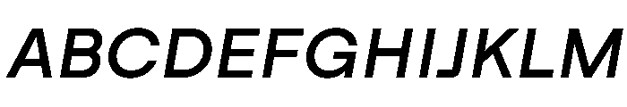Swiza MediumItalic Font UPPERCASE