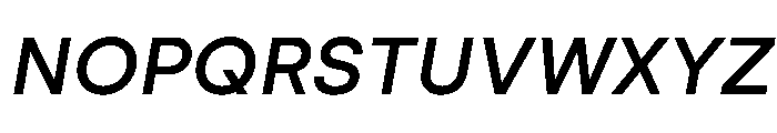 Swiza MediumItalic Font UPPERCASE