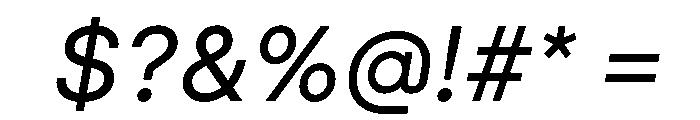 Swiza RegularItalic Font OTHER CHARS