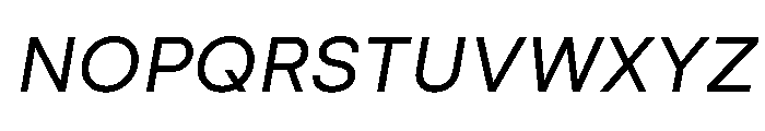 Swiza RegularItalic Font UPPERCASE