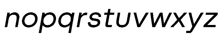 Swiza RegularItalic Font LOWERCASE