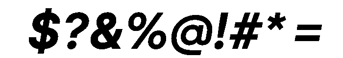 Swiza SemiBoldItalic Font OTHER CHARS