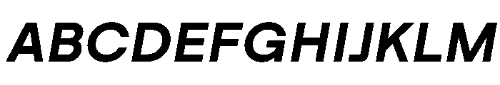 Swiza SemiBoldItalic Font UPPERCASE