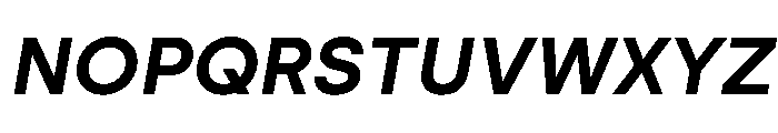Swiza SemiBoldItalic Font UPPERCASE