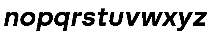 Swiza SemiBoldItalic Font LOWERCASE