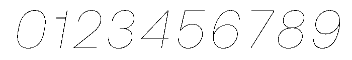 Swiza ThinItalic Font OTHER CHARS