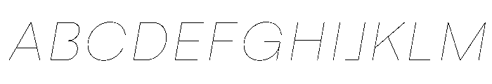 Swiza ThinItalic Font UPPERCASE