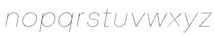 Swiza ThinItalic Font LOWERCASE