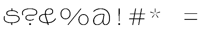 Swono ExtraLight Instance Font OTHER CHARS