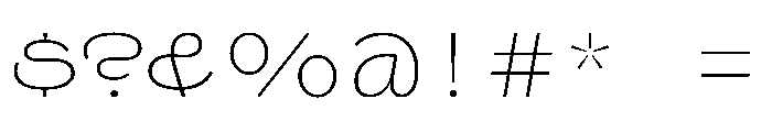 Swono ExtraLight Font OTHER CHARS