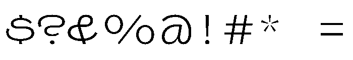 Swono Light Instance Font OTHER CHARS