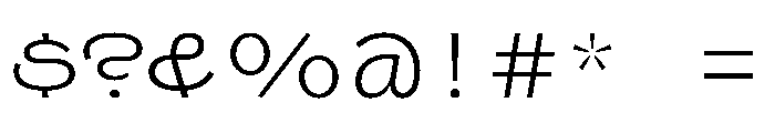 Swono Light Font OTHER CHARS
