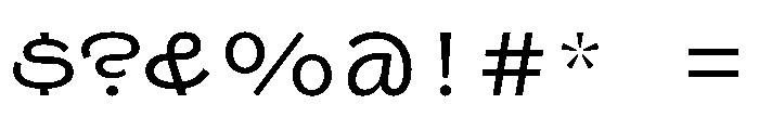 Swono Regular Instance Font OTHER CHARS