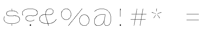 Swono Thin Font OTHER CHARS