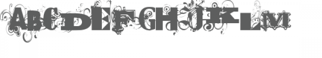 swirly gig Font UPPERCASE