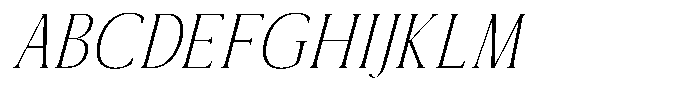 Sx Advertentie Extra Light Italic Font UPPERCASE