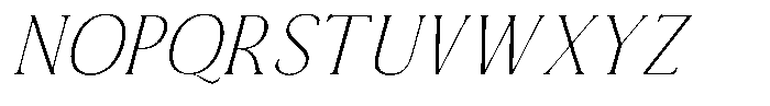 Sx Advertentie Extra Light Italic Font UPPERCASE