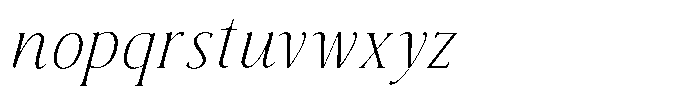 Sx Advertentie Extra Light Italic Font LOWERCASE