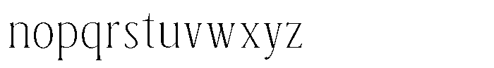 Sx Advertentie Extra Light Font LOWERCASE