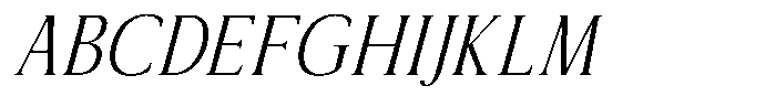 Sx Advertentie Light Italic Font UPPERCASE