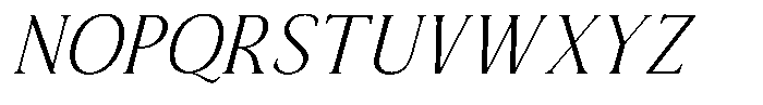 Sx Advertentie Light Italic Font UPPERCASE
