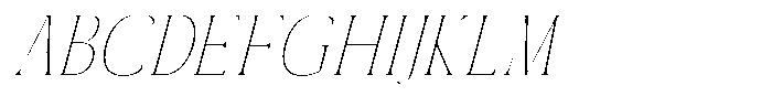 Sx Advertentie Thin Italic Font UPPERCASE