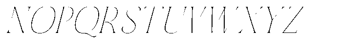 Sx Advertentie Thin Italic Font UPPERCASE
