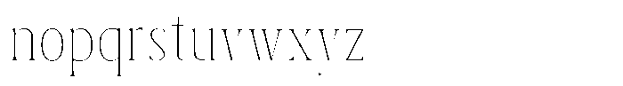 Sx Advertentie Thin Font LOWERCASE