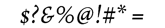 Symbol Italic Font OTHER CHARS